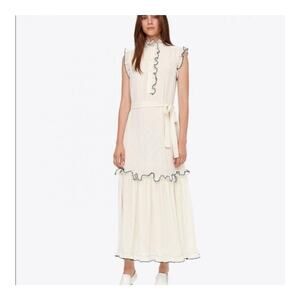 Tory Burch Meredith Maxi Dress in New Ivory, size 6, NWT